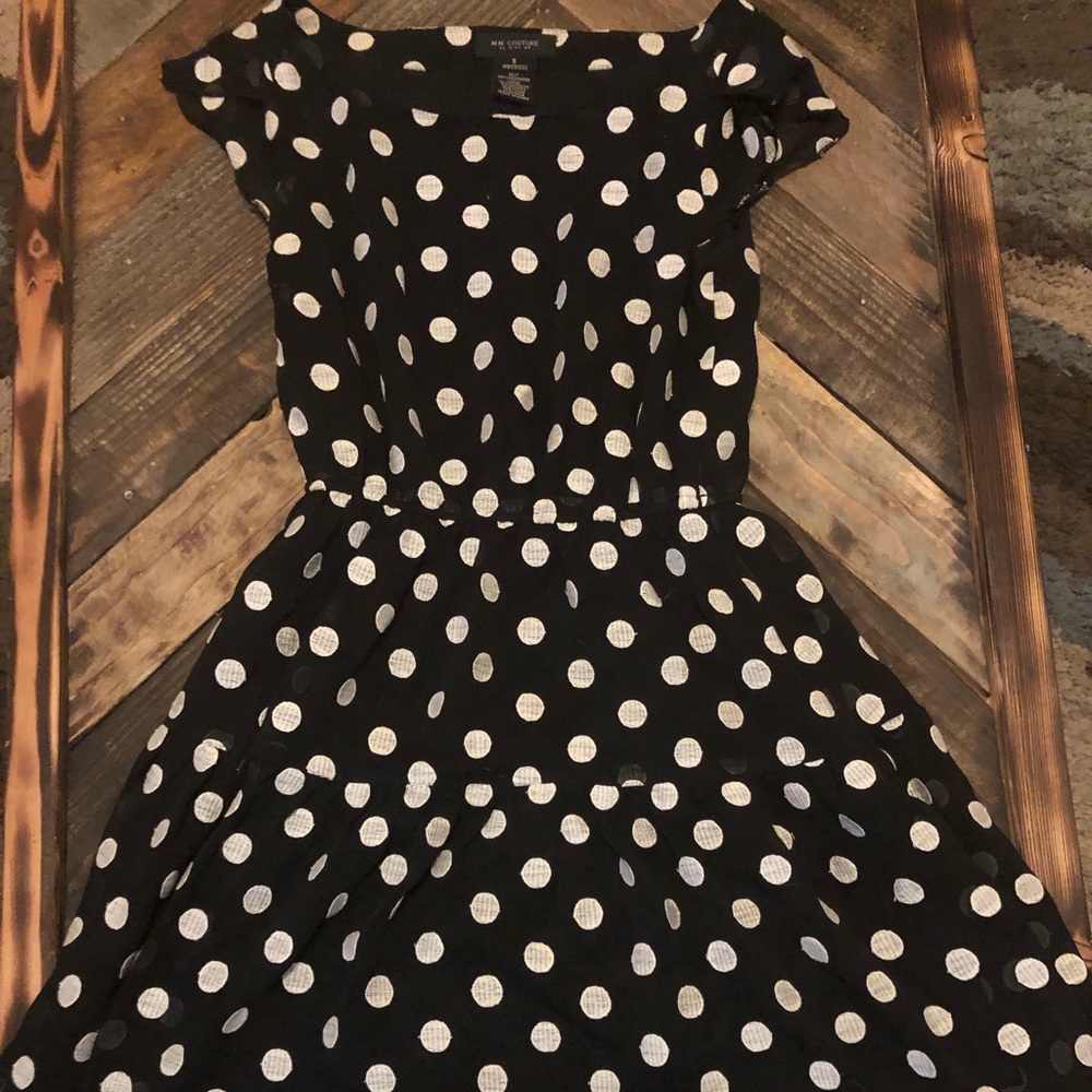Women’s tea length polka dot dress